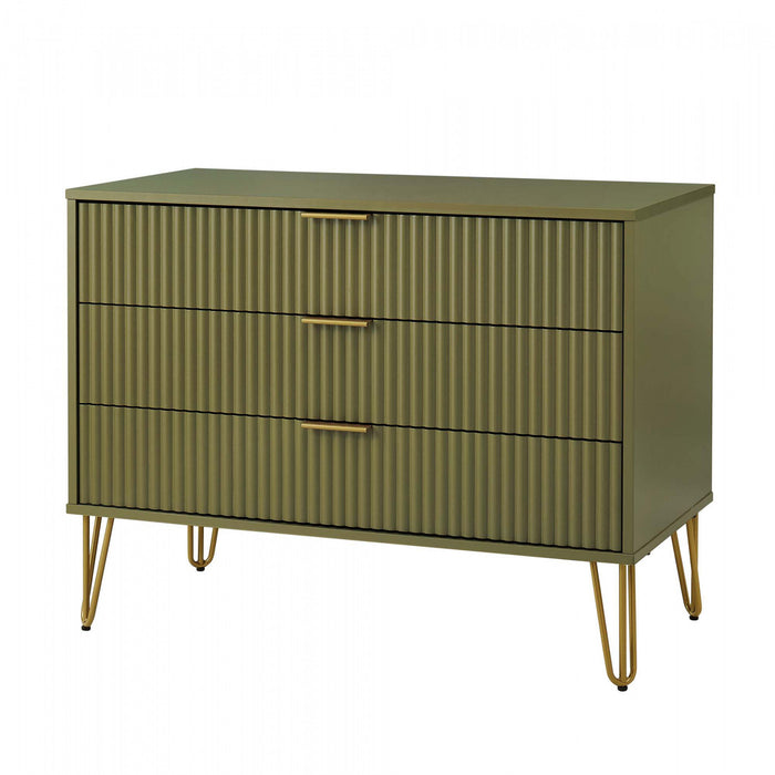 Ensemble moderne de commode 2 pieces Dumbo en vert olive