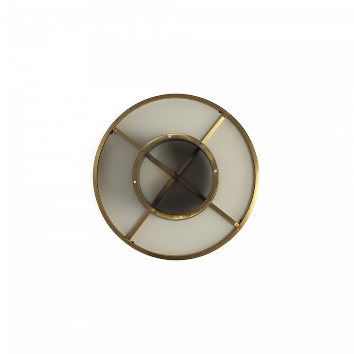 Table basse Glenn Modern Glam avec plateau en pierre frittee, finition or