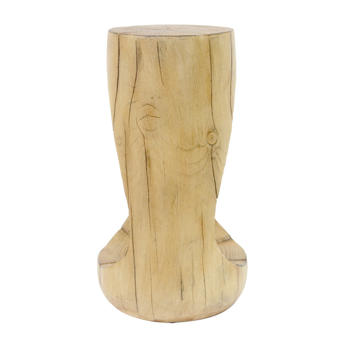 Table d'appoint style souche Brio 26,57 pouces MGO, table laterale interieure grain de bois unique, naturel