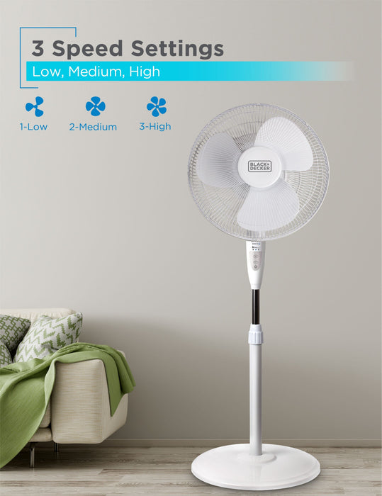 Ventilateur sur pied Black+Decker de 16 po 