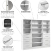 Bestar Florence 85" Modular Reach-In/Walk-In Closet System with Storage - White|Système de garde-robe et pièce-penderie modulaire Florence de Bestar de 85 po avec rangement - blanc