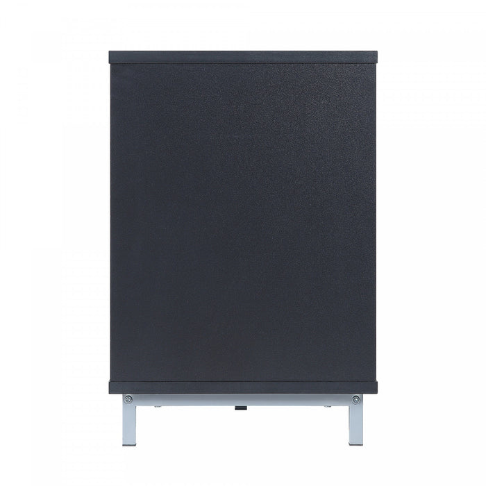 Foyer electrique moderne Brighton 2 pieces en noir et onyx