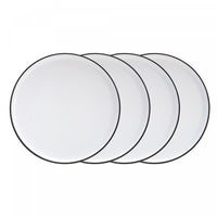 Ensemble de 4 Assiettes a Diner Bistro par Cena Home