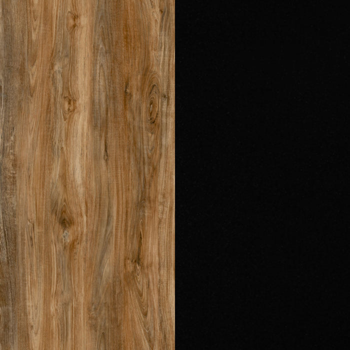 Barcelo Lit complet avec structure en métal Manguier naturel et noir mat, de Meubles South Shore