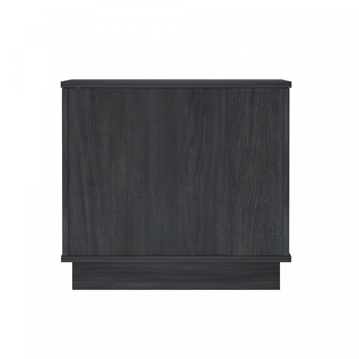 Table de nuit moderne Horizon 56 cm en gris charbon (2 tiroirs)