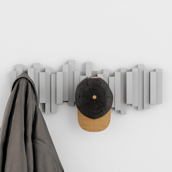 Portemanteau mural moderne Sticks de Umbra - gris