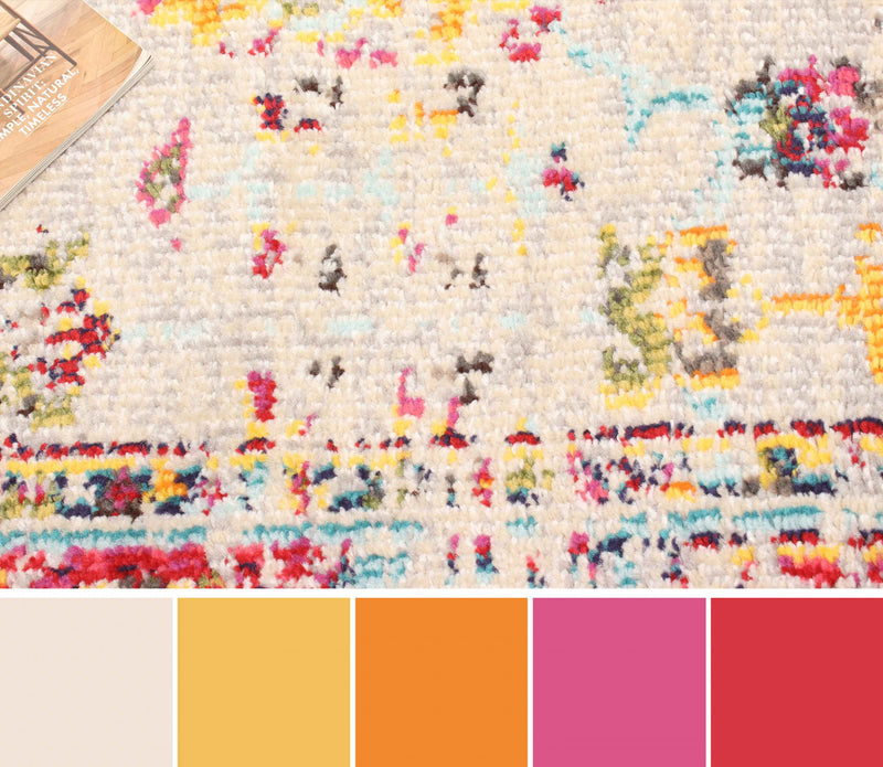 Tapis Traditionnel Jasmine 8'0\" x 10'0\" en Ivoire