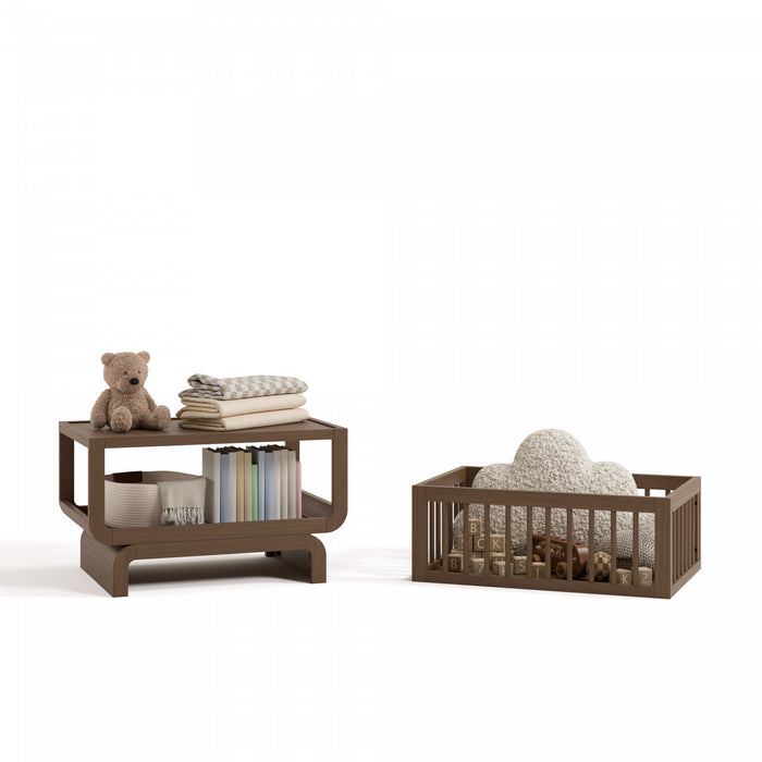 Storkcraft Santorini Berceau convertible 3-en-1 de luxe - Noisette