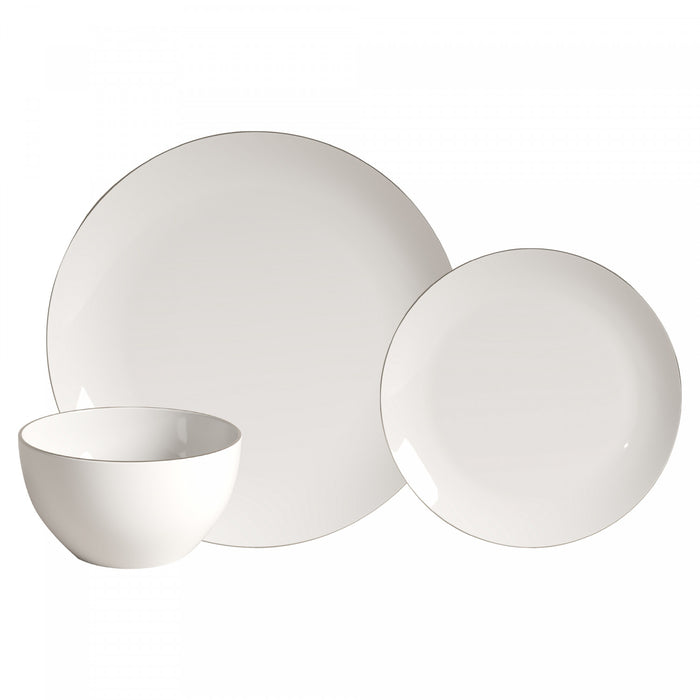 S&CO Home Royale Ensemble de Vaisselle 12 Pieces en Porcelaine, Service pour 4
