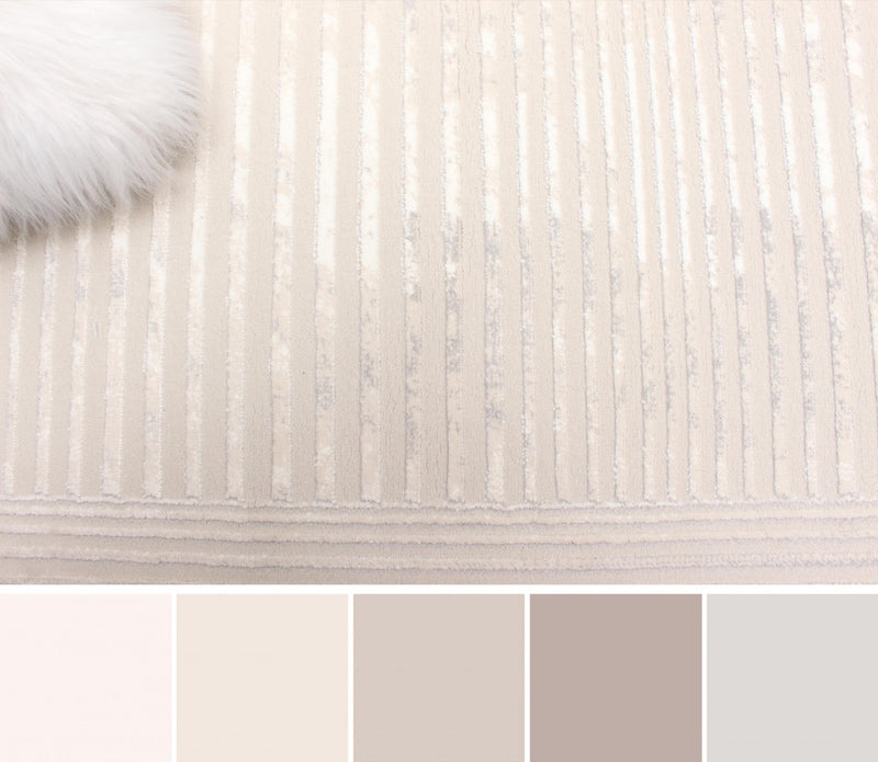 Tapis de Couloir Contemporain/Moderne Ramona 2'8\" x 8'2\" en Gris