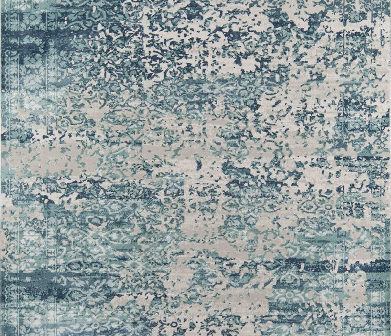 Tapis Traditionnel Delphine 5'1\" x 7'7\" en Bleu