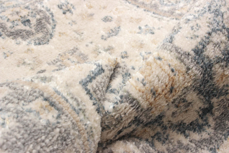 Carpette longue Bijara bleue - 2 pi 8 po x 8 pi 2 po 