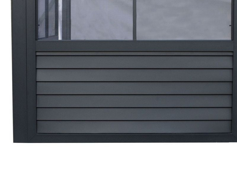 Florence - Solarium Mural 8x12 Toit En Polycarbonate Noir