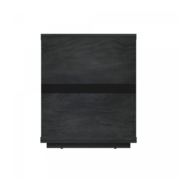 Table de nuit moderne Evelyn 20\" en gris charbon (1 tiroir) - Lot de 2