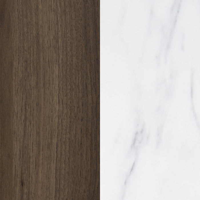 Armoire de rangement Maliza à 2 portes - imitation marbre Carrare