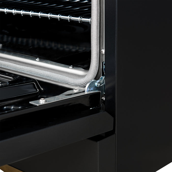 Cuisiniere a double combustible Antico 36 po , noire, 4,5 pi³ - FFSGS6113-36BLK