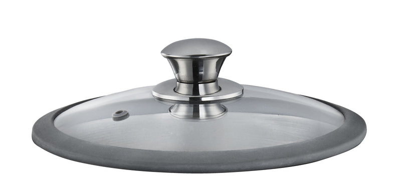 Arimi Luna Batterie De Cuisine Italienne En Acier Inoxydable 12 Pieces - Couvercle En Verre
