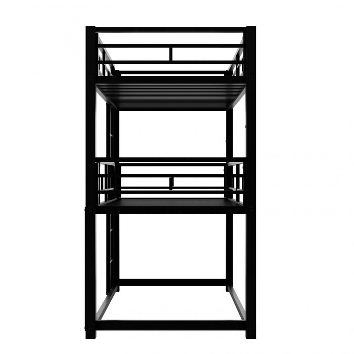 Jenny – Lit Triple Superpose En Metal, Format Simple, Design Compact A 3 Niveaux De Couchage – Noir