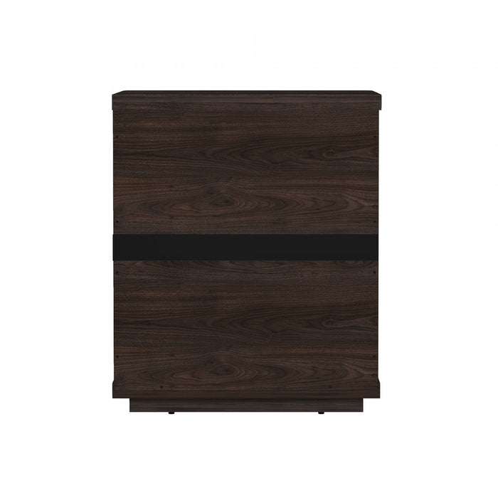 Table de nuit moderne Evelyn 20\" en brun (1 tiroir)