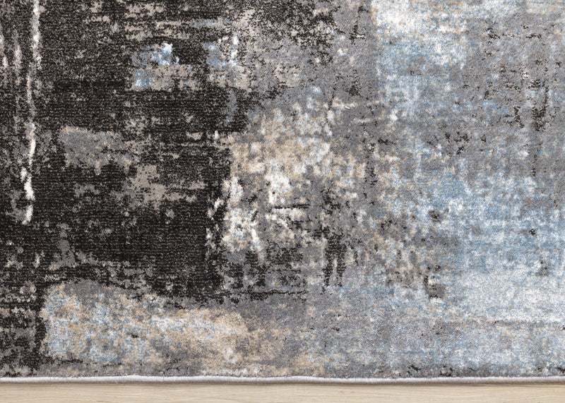 Tapis Hadley au design decolore bleu gris taupe, 7'10\" x 10'6\"