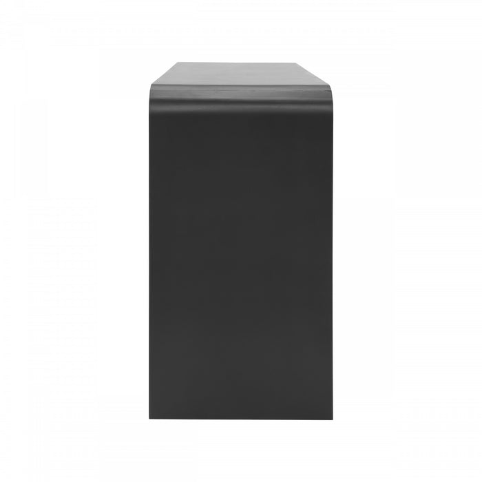 Console en bois Ethan avec rangement pour salon, entree ou couloir - noire