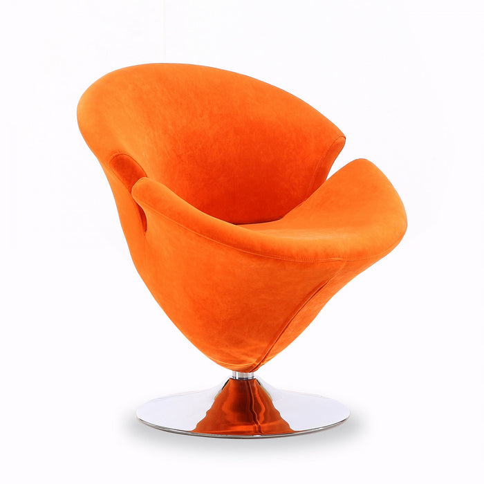 Fauteuil d’appoint moderne Tulip 1 piece en vert, orange, rouge, blanc et jaune
