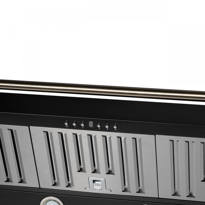 Hotte de cuisiniere murale Aria de 48 po, noir-FRHWM5095-48BLK