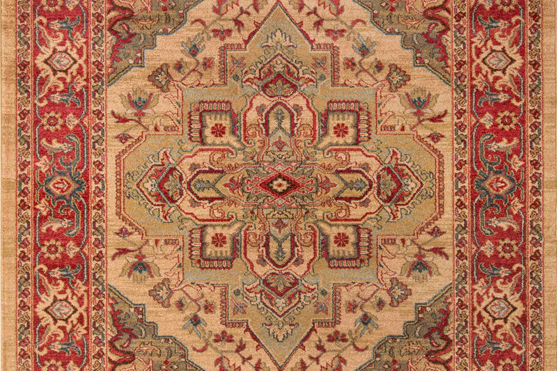 Tapis Traditionnel Lux 2'3\" x 7'6\" en Ivoire