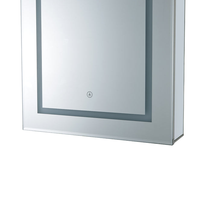 Armoire à pharmacie Stapik avec miroir et DEL - argentée