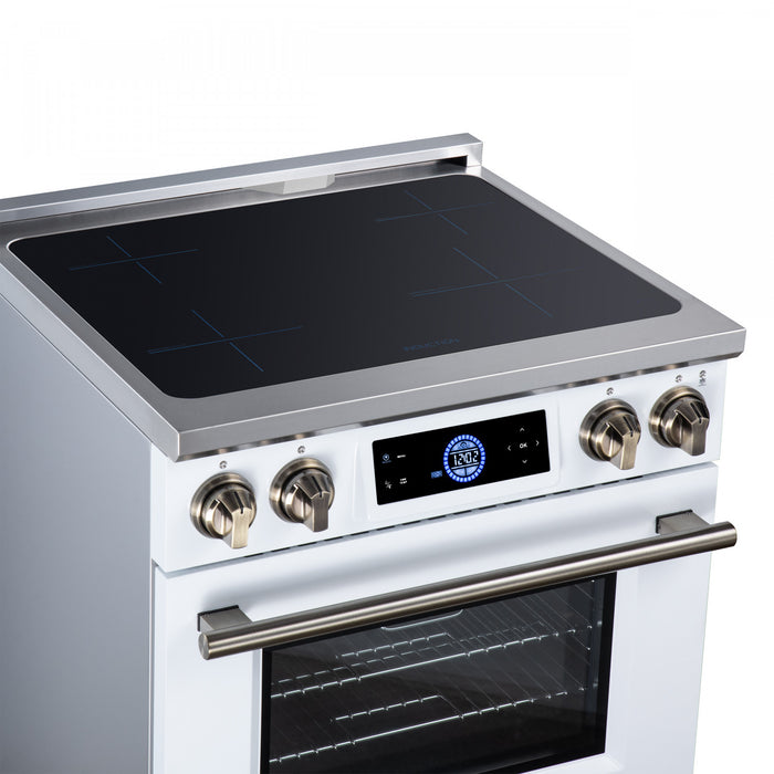Cuisiniere a induction Forno Maximus 30 pouces, blanc, 4,32 pi³ - FFSIN0968-30WHT