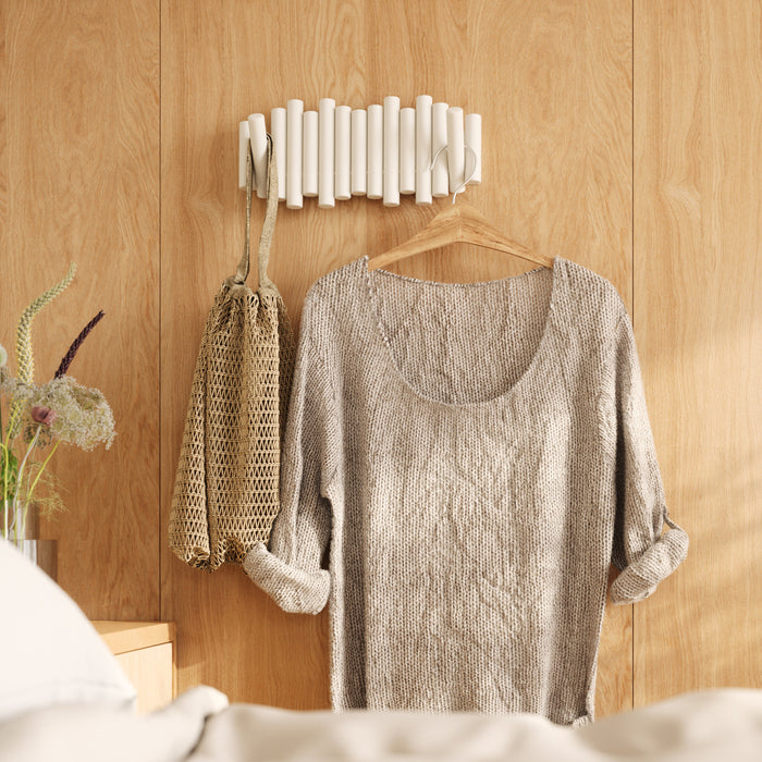 Crochets muraux Picket Rail de Umbra - blancs