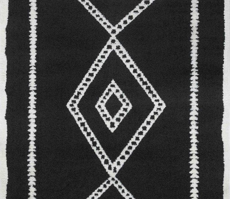 Tapis Contemporain Zelda 9'10\" x 12'10\" en Noir