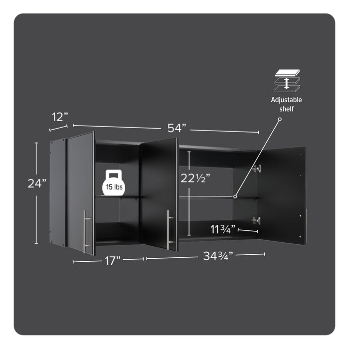 Armoire murale Elite de 54 po - noire
