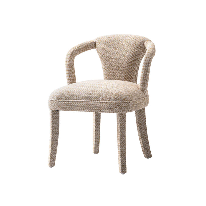 Ensemble de salle a manger moderne industriel chic Hathaway et Palmer 7 pieces en ivoire et noir