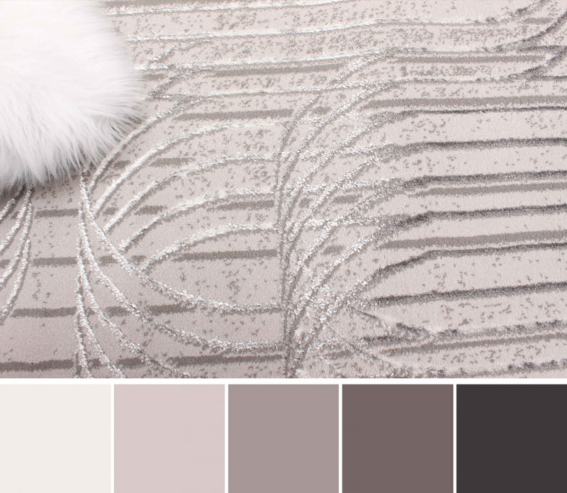 Tapis Contemporain/Moderne Blythe 5'0\" x 8'0\" en Gris