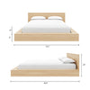 Kanso Low Platform Bed Set Queen Bed | Kanso Lit a Plateforme Basse avec Tete de Lit