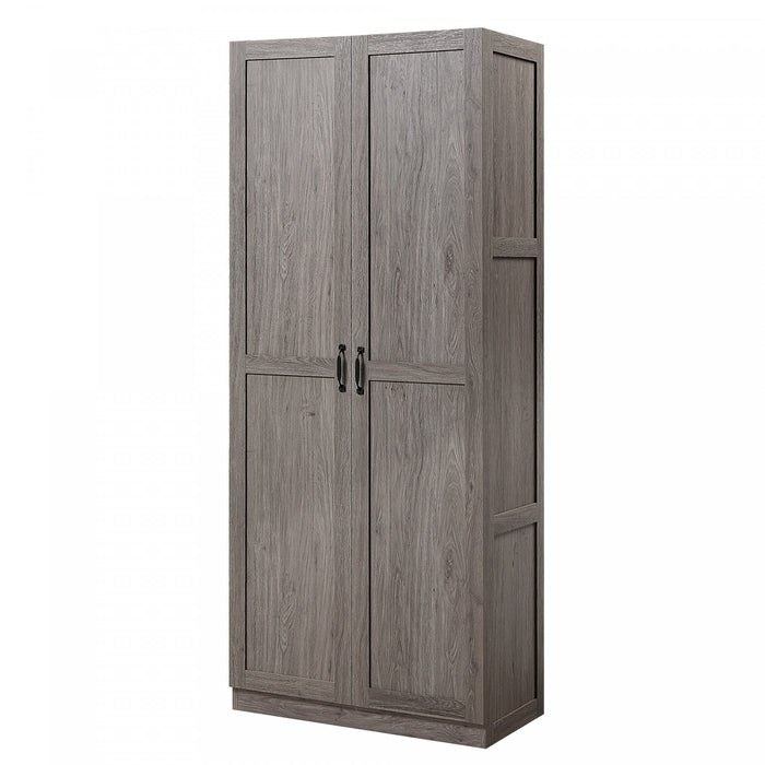 Armoire de rangement moderne Cornelia 30\" en gris (7 etageres)