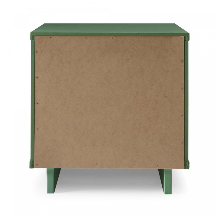 Table de nuit Granville Moderne 18\" en vert sauge (2 tiroirs) - Lot de 2