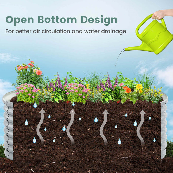 Costway Souleve Kit De Lit De Jardin Planter Souleve Boites De Jardin Exterieures 65\" X 32\" X 24\"