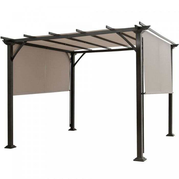 10’ X 10’ Pergola Kit Cadre En Metal Gazebo &canopy Cover Patio Furniture Shelter