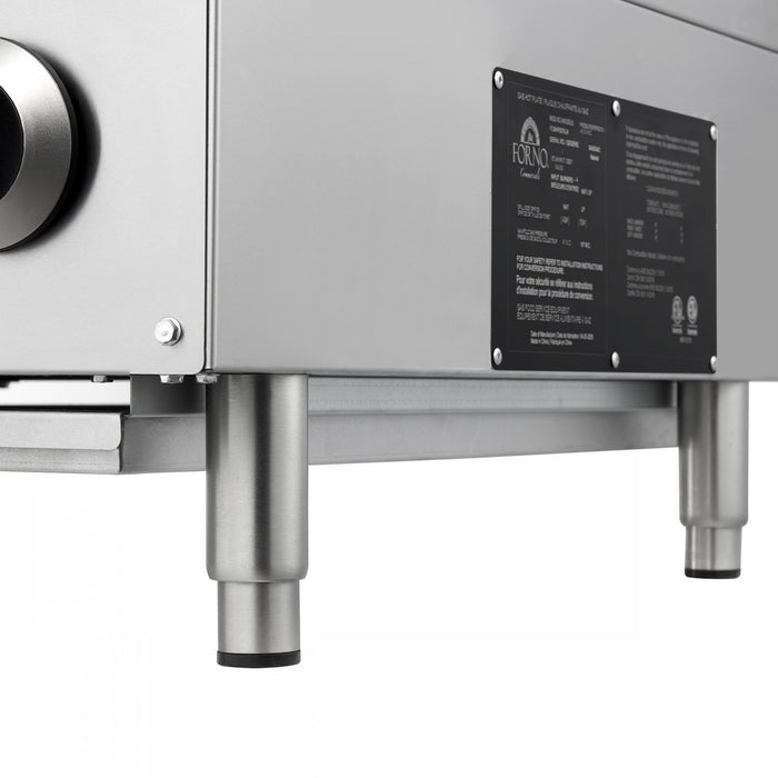 Plaque de cuisson a gaz Commerciale de 24 po avec 4 bruleurs, 104 000 BTU, acier inoxydable – FCMHP0079-24