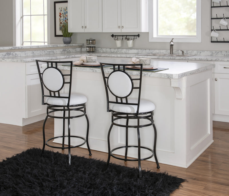 Tabouret bar Townsend en similicuir et avec pattes réglables - noir