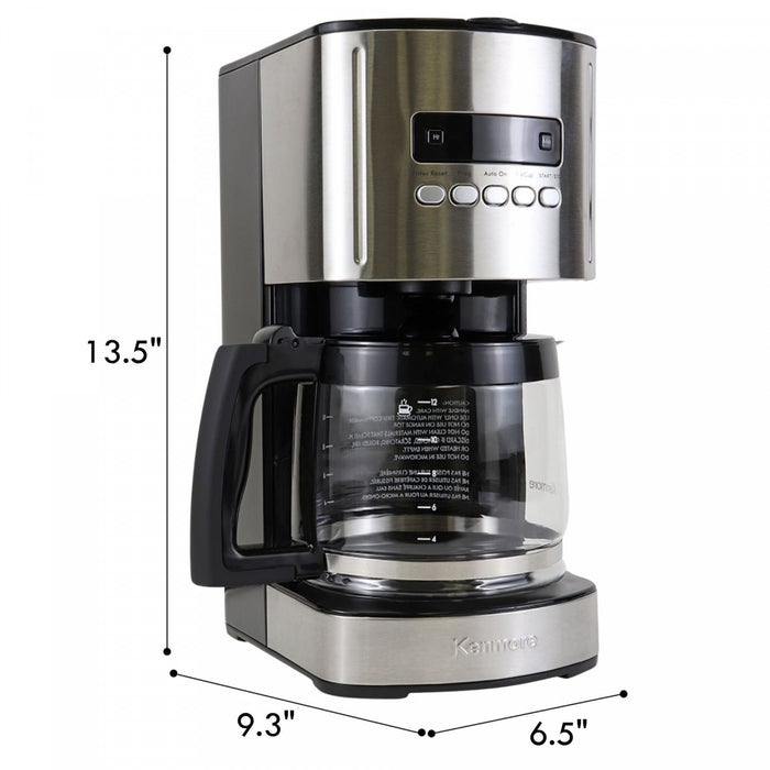 Cafetière programmable Kenmore de 12 tasses, noire - KKCM12B