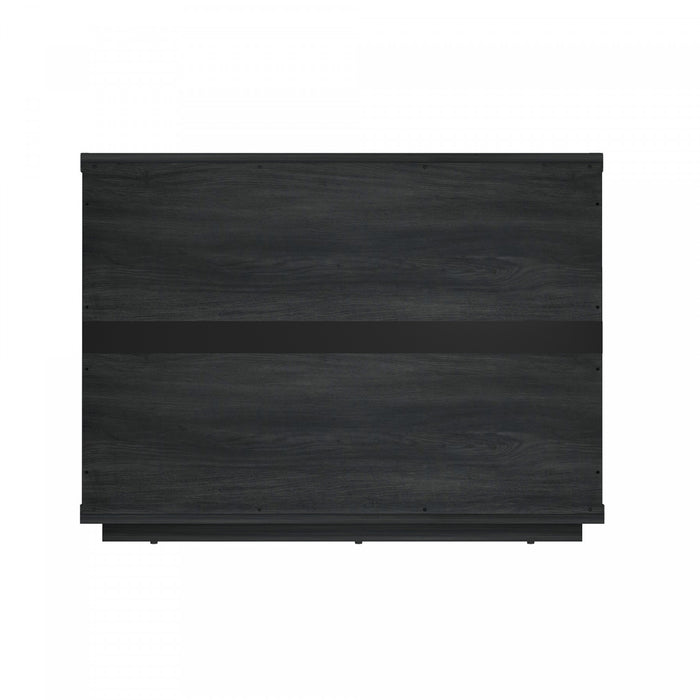Table de nuit moderne Evelyn 32\" en gris charbon (3 tiroirs) - Lot de 2