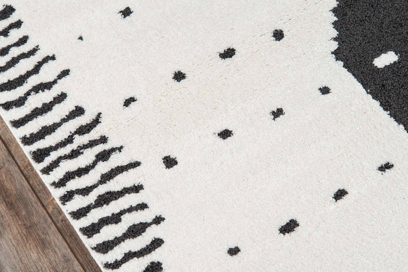 Tapis Contemporain Lyra 2'3\" x 7'6\" en Ivoire