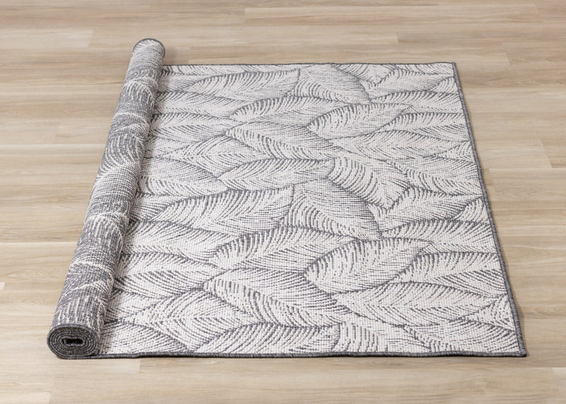 Carpette Brooke à motif de feuilles pour l'extérieur - 7 pi 10 po x 11 pi 2 po