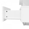 Lucas LED Coffee Table with Storage Drawers and Open Shelves,White | Lucas table basse LED – table basse avec tiroirs de rangement et etageres ouvertes, blanc