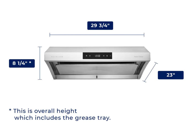 Hotte de cuisinière sous l'armoire Hauslane de 30 po en acier inoxydable - UC-PS38SS-30