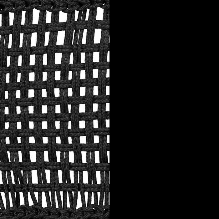 Banc Agave en corde - noir