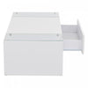Evan Coffee Table with LED Lighting and Glass Top,White | Evan table basse – table avec eclairage LED et plateau en verre, blanc